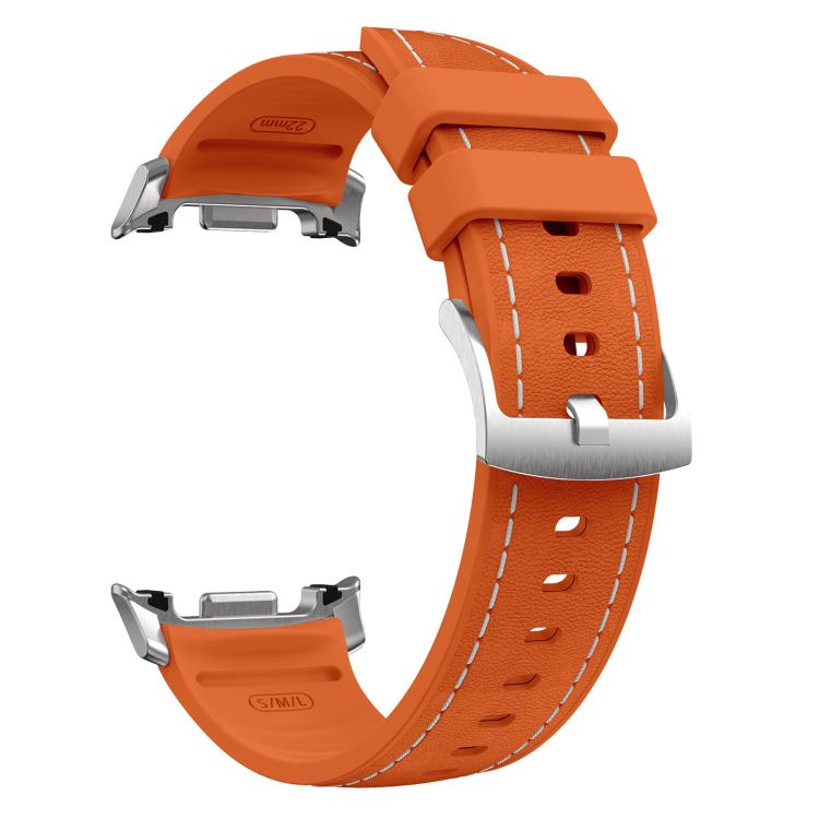 For Samsung Galaxy Watch8 / Watch8 Classic Silicone Hybrid Leather Skin Watch Band