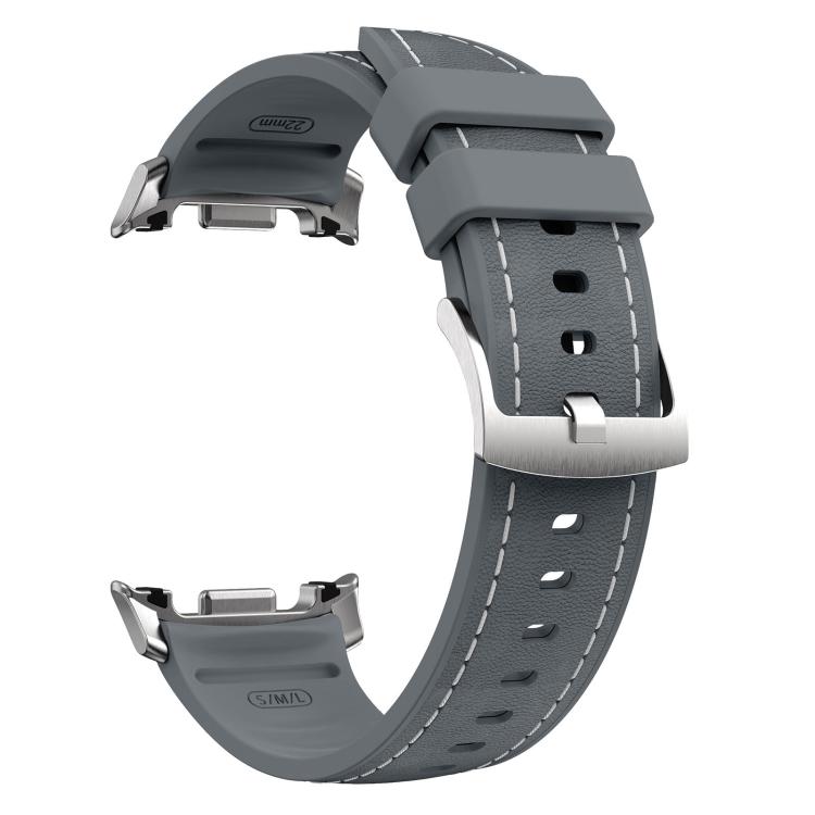For Samsung Galaxy Watch8 / Watch8 Classic Silicone Hybrid Leather Skin Watch Band