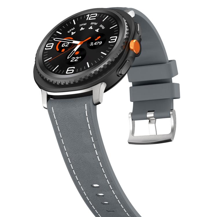 For Samsung Galaxy Watch8 / Watch8 Classic Silicone Hybrid Leather Skin Watch Band