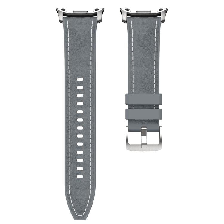 For Samsung Galaxy Watch8 / Watch8 Classic Silicone Hybrid Leather Skin Watch Band
