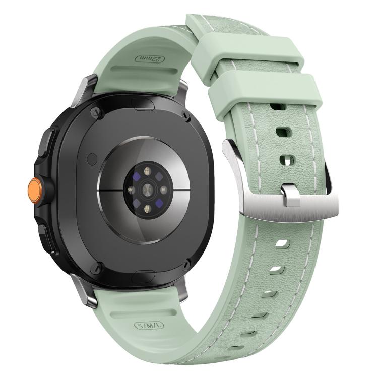 For Samsung Galaxy Watch8 / Watch8 Classic Silicone Hybrid Leather Skin Watch Band