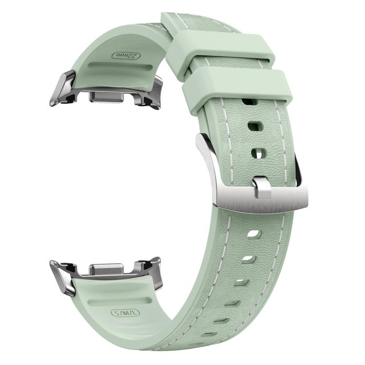 For Samsung Galaxy Watch8 / Watch8 Classic Silicone Hybrid Leather Skin Watch Band