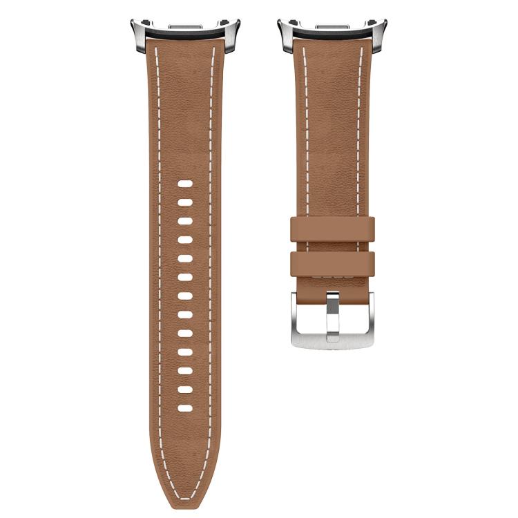 For Samsung Galaxy Watch8 / Watch8 Classic Silicone Hybrid Leather Skin Watch Band