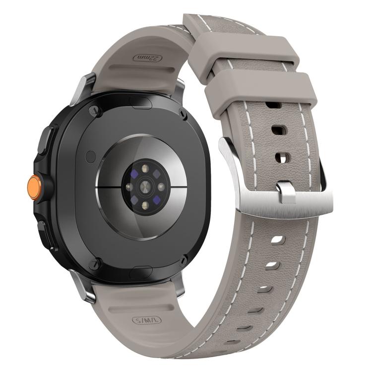 For Samsung Galaxy Watch8 / Watch8 Classic Silicone Hybrid Leather Skin Watch Band