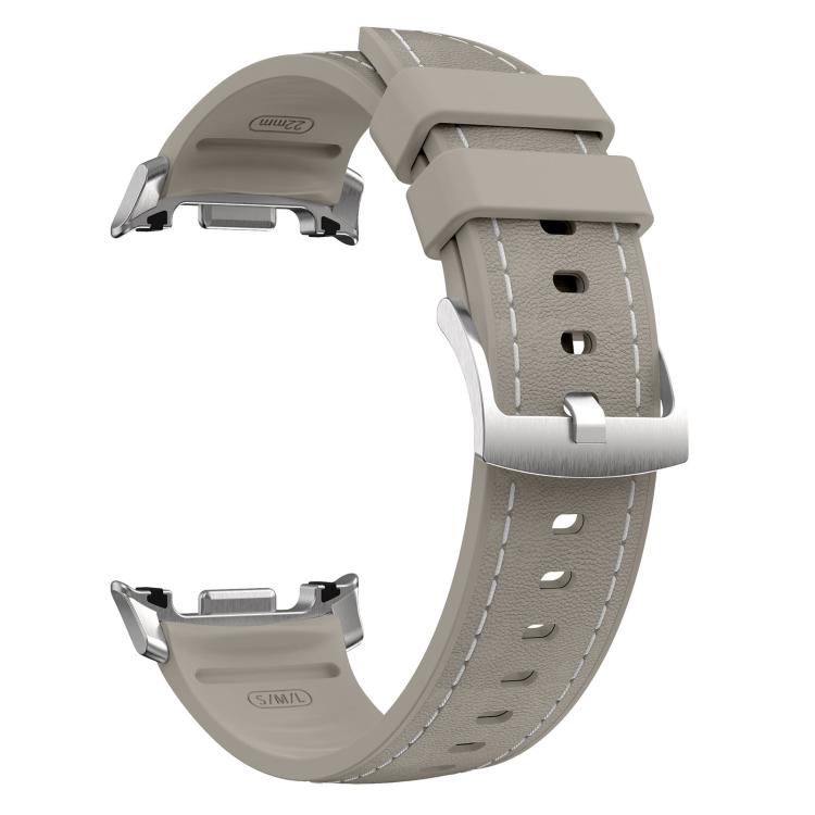 For Samsung Galaxy Watch8 / Watch8 Classic Silicone Hybrid Leather Skin Watch Band
