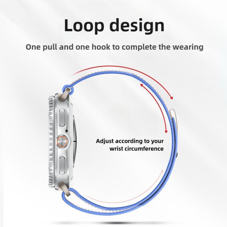 For Samsung Galaxy Watch8 / Watch8 Classic Wild Path Loop Nylon Hook and Loop Fastener Watch Band