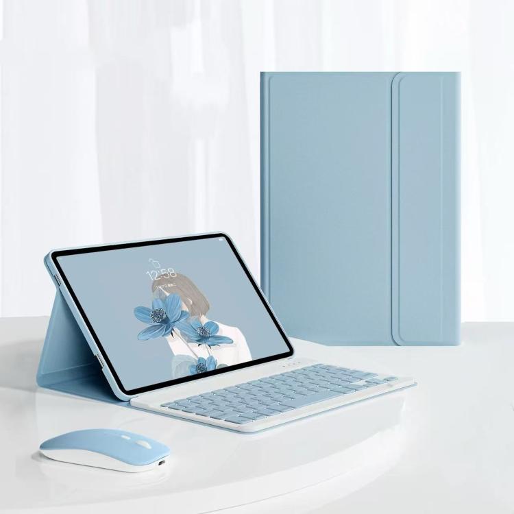 For iPad Pro 11 2025 / 2024 Detachable Magnetic Bluetooth Keyboard Tablet Case with Mouse - Dusty Blue