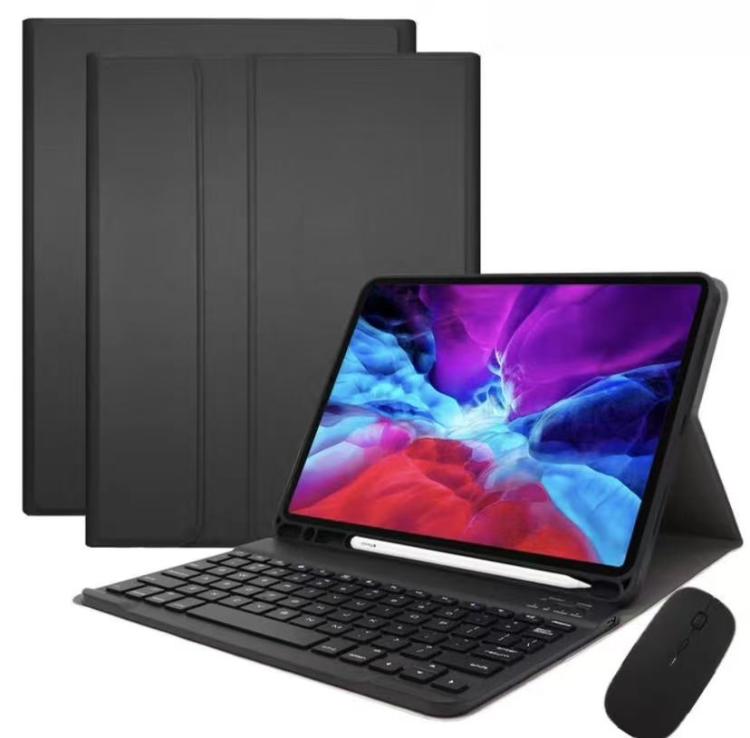 For iPad 2022 Detachable Magnetic Bluetooth Keyboard Tablet Case with Mouse - Black