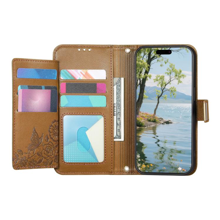 For Oukitel C65 Flowers Leaves Zipper Wallet Leather Phone Case with Strap
