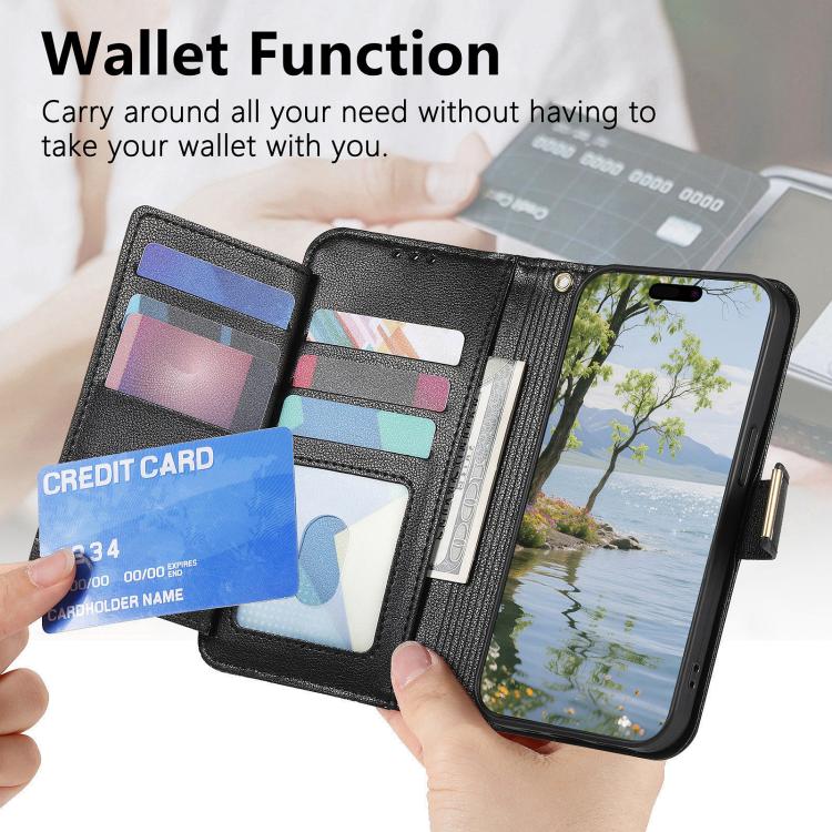 For Xiaomi 15T Pro Flowers Leaves Zipper Wallet Leather Phone Case with Strap