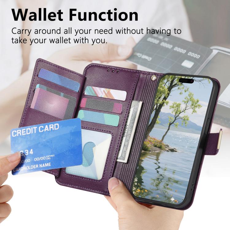 For Xiaomi 17 Flowers Leaves Zipper Wallet Leather Phone Case with Strap