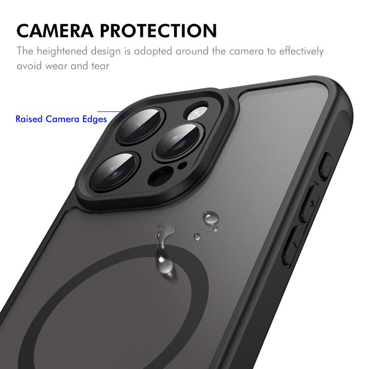For iPhone 16 Pro ENKAY Hat-Prince MagSafe Matte Translucent Shockproof Phone Case with Large Arc Edge Film