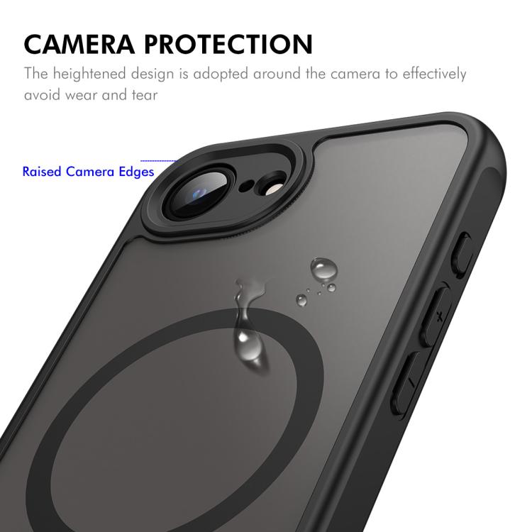 For iPhone 17e / 16e ENKAY Hat-Prince MagSafe Matte Translucent Shockproof Phone Case with Large Arc Edge Film