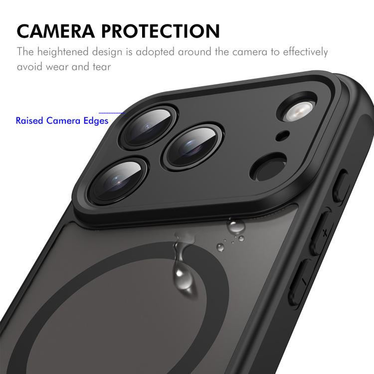 For iPhone 17 Pro Max ENKAY Hat-Prince MagSafe Matte Translucent Shockproof Phone Case with Large Arc Edge Film