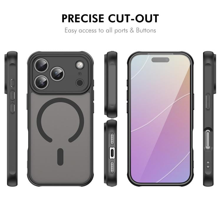 For iPhone 17 Pro ENKAY Hat-Prince MagSafe Matte Translucent Shockproof Phone Case with Large Arc Edge Film