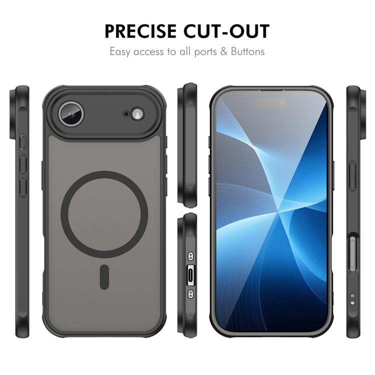 For iPhone Air ENKAY Hat-Prince MagSafe Matte Translucent Shockproof Phone Case with Large Arc Edge Film