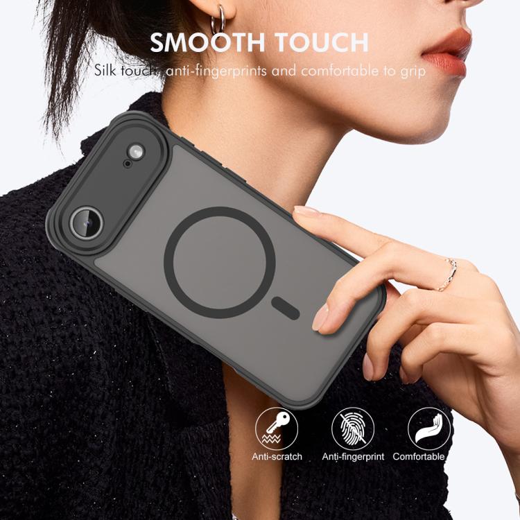 For iPhone Air ENKAY Hat-Prince MagSafe Matte Translucent Shockproof Phone Case with Large Arc Edge Film