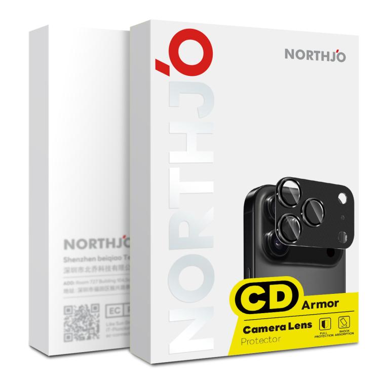 For iPhone 17 NORTHJO CD Vein Camera Lens Protector Tempered Glass Rear Lens Film