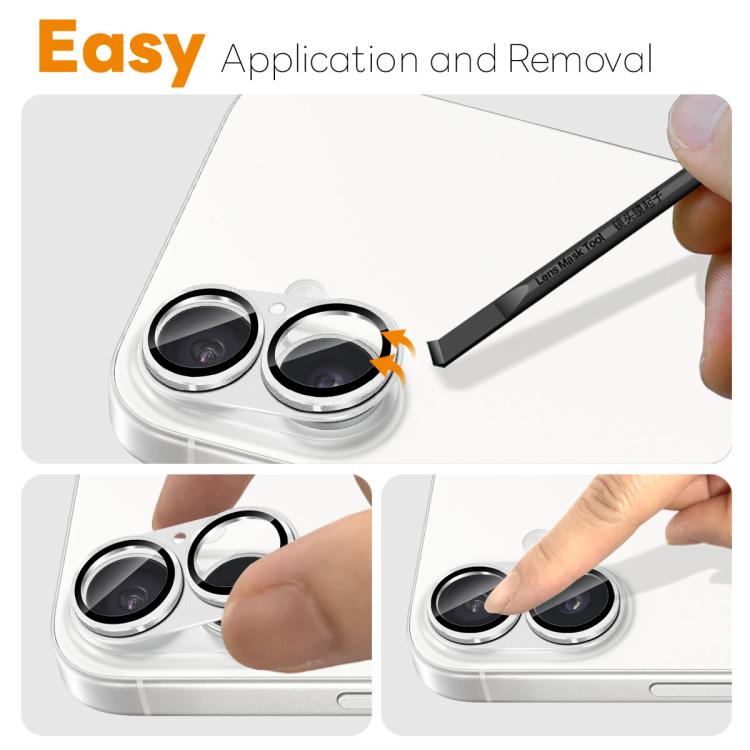 For iPhone 17 NORTHJO CD Vein Camera Lens Protector Tempered Glass Rear Lens Film