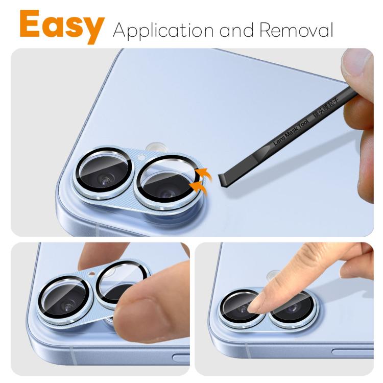 For iPhone 17 NORTHJO CD Vein Camera Lens Protector Tempered Glass Rear Lens Film