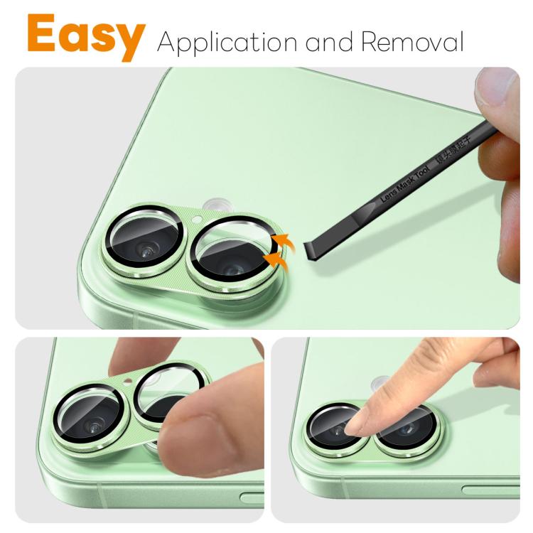 For iPhone 17 NORTHJO CD Vein Camera Lens Protector Tempered Glass Rear Lens Film