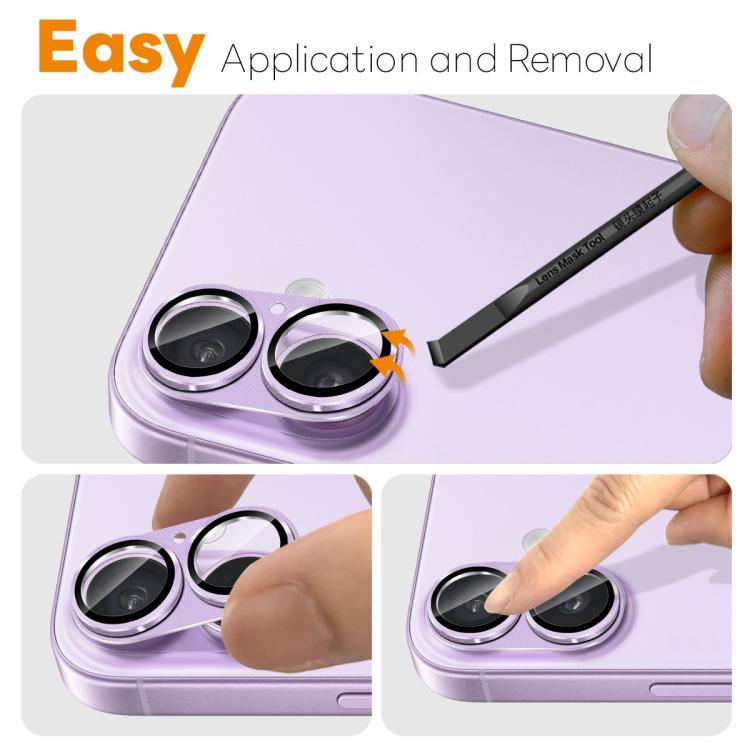 For iPhone 17 NORTHJO CD Vein Camera Lens Protector Tempered Glass Rear Lens Film