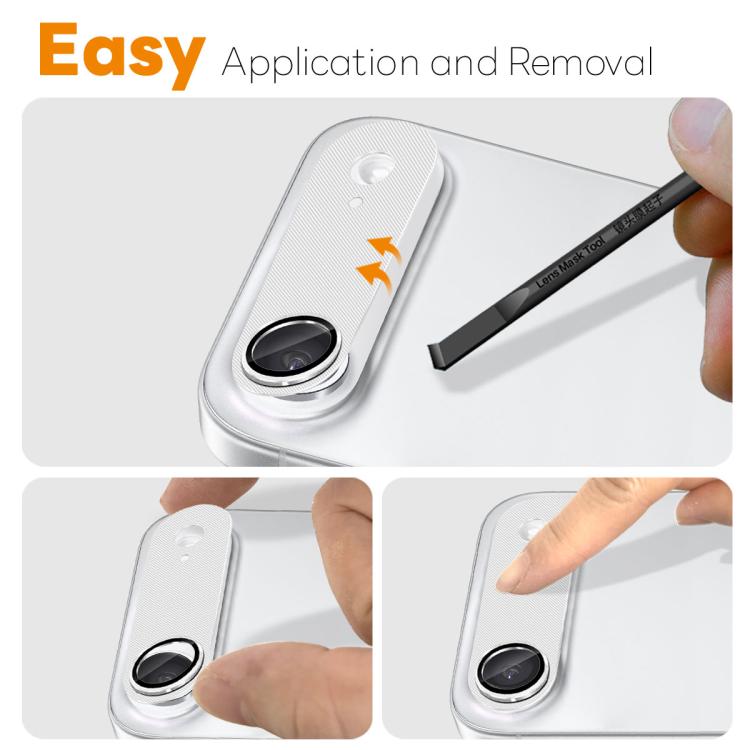 For iPhone Air NORTHJO CD Vein Camera Lens Protector Tempered Glass Rear Lens Film