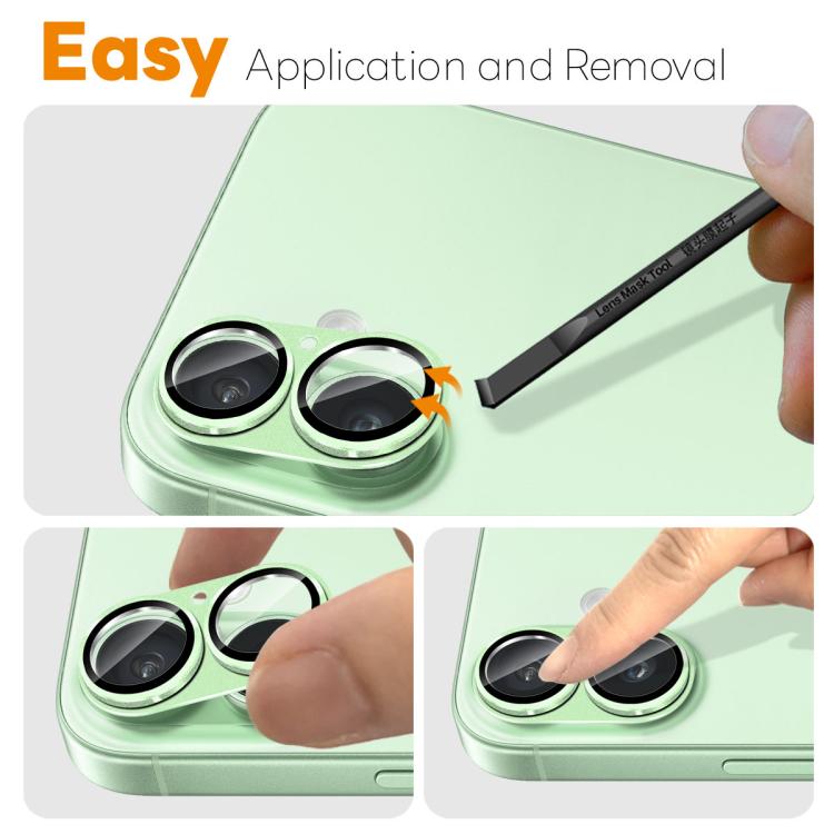 For iPhone 17 NORTHJO Matte Camera Lens Metal Protector Tempered Glass Rear Lens Film