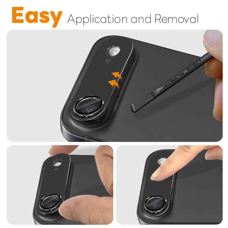 For iPhone Air NORTHJO Matte Camera Lens Metal Protector Tempered Glass Rear Lens Film