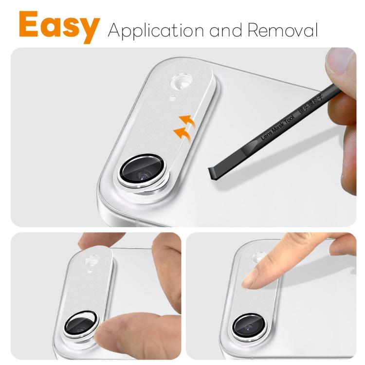 For iPhone Air NORTHJO Matte Camera Lens Metal Protector Tempered Glass Rear Lens Film