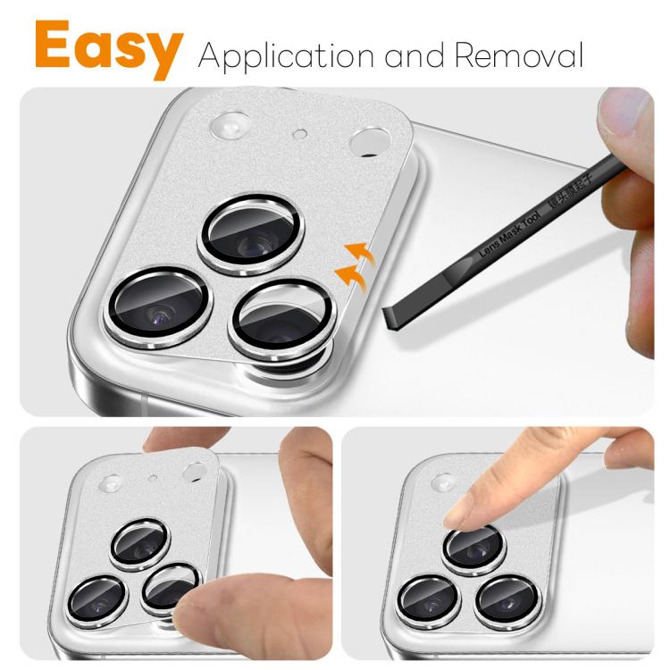 For iPhone 17 Pro Max NORTHJO Matte Camera Lens Metal Protector Tempered Glass Rear Lens Film