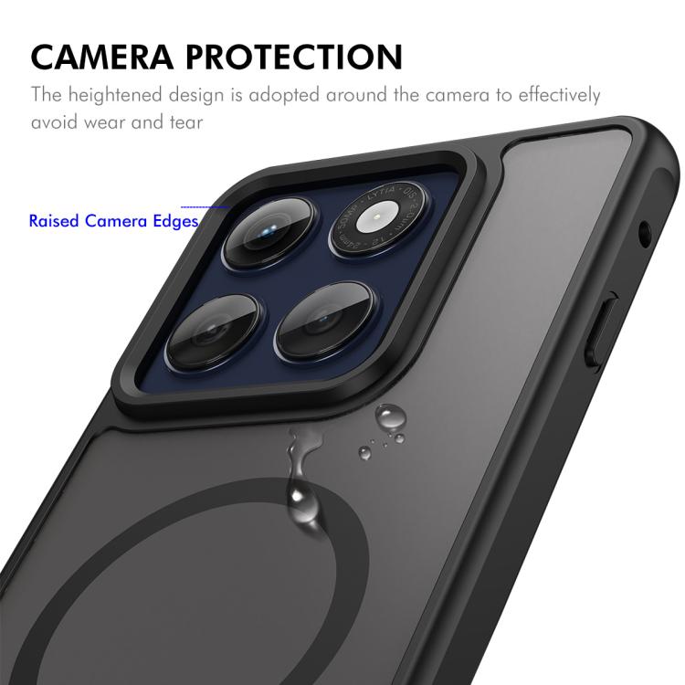 For Motorola Edge 60 Pro ENKAY Hat-Prince MagSafe Matte Translucent Shockproof Phone Case with Soft Hydrogel Film