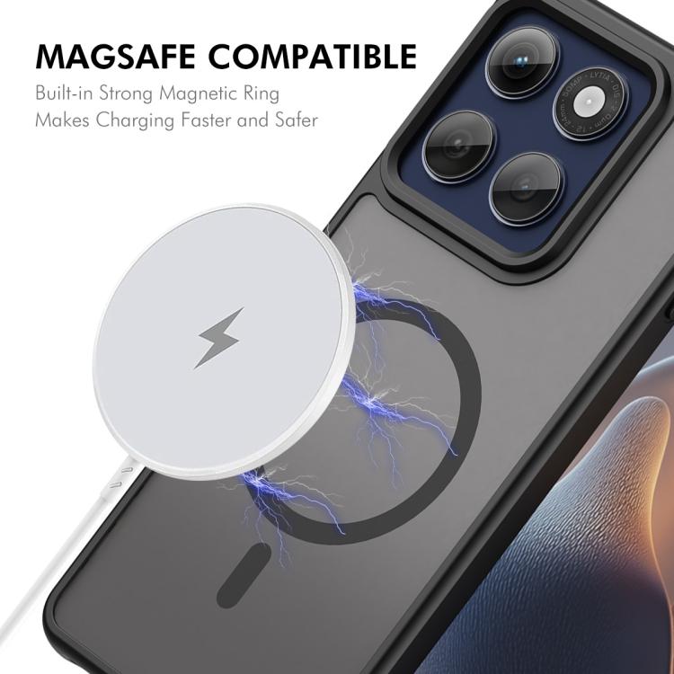 For Motorola Edge 60 Pro ENKAY Hat-Prince MagSafe Matte Translucent Shockproof Phone Case with Soft Hydrogel Film