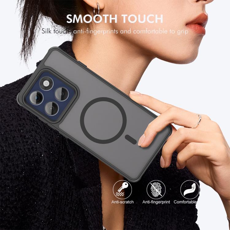 For Motorola Edge 60 Pro ENKAY Hat-Prince MagSafe Matte Translucent Shockproof Phone Case with Soft Hydrogel Film