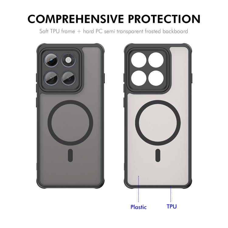 For Motorola Edge 2025 ENKAY Hat-Prince MagSafe Matte Translucent Shockproof Phone Case with Soft Hydrogel Film