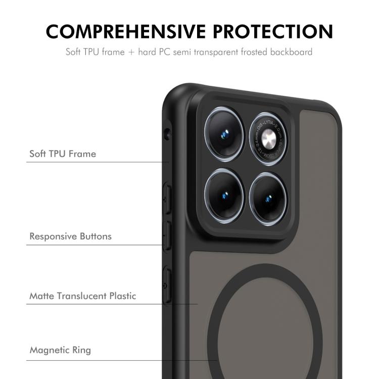 For Motorola Edge 70 Fusion / 70 Fusion+ ENKAY Hat-Prince MagSafe Matte Translucent Shockproof Phone Case with Soft Hydrogel Film