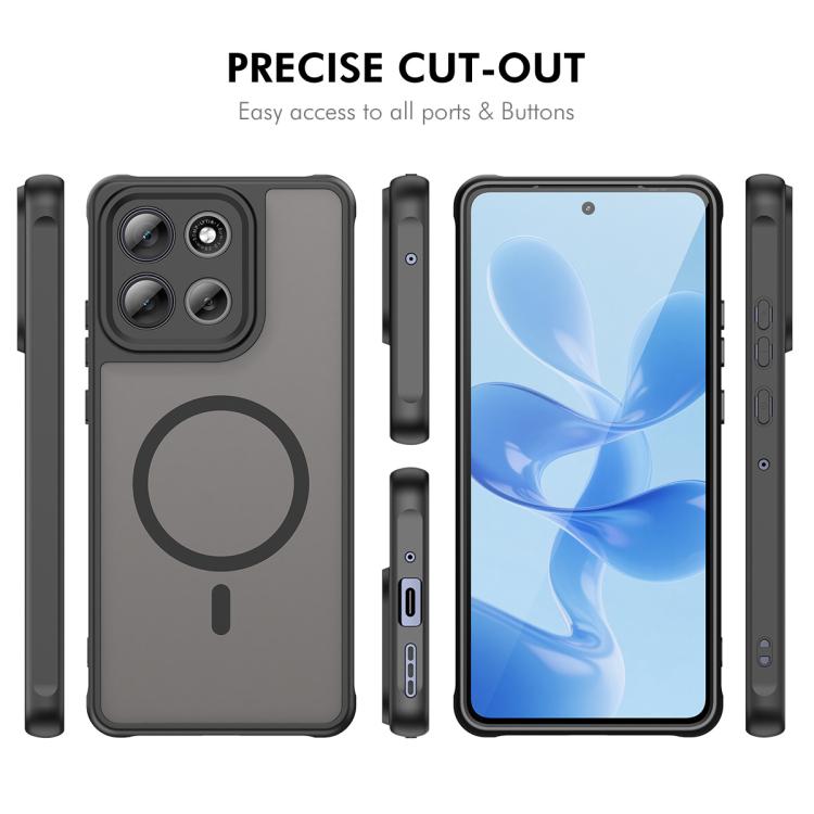 For Motorola Moto G86 / G86 Power / G100 Pro ENKAY Hat-Prince MagSafe Matte Translucent Shockproof Phone Case with Large Arc Edge Film