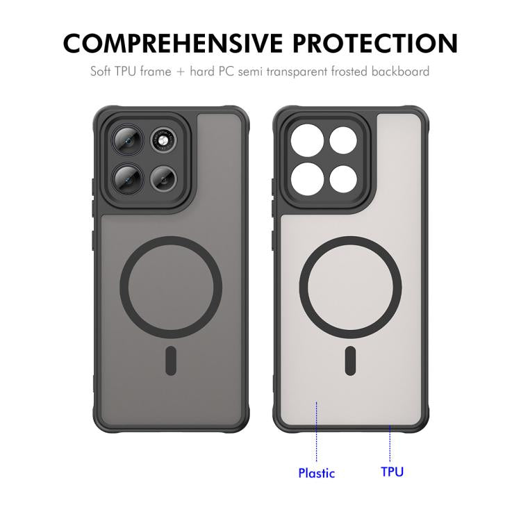 For Motorola Moto G86 / G86 Power / G100 Pro ENKAY Hat-Prince MagSafe Matte Translucent Shockproof Phone Case with Large Arc Edge Film