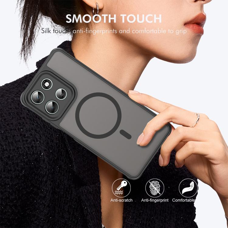 For Motorola Moto G56 / G66y / G66j ENKAY Hat-Prince MagSafe Matte Translucent Shockproof Phone Case with Large Arc Edge Film