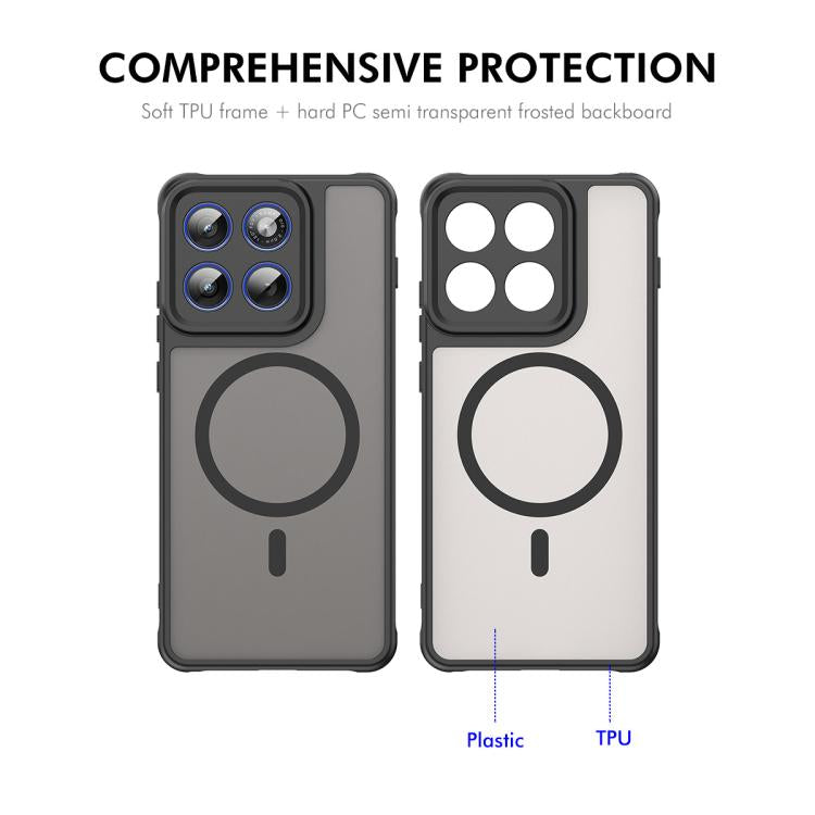 For Motorola Edge 70 ENKAY Hat-Prince MagSafe Matte Translucent Shockproof Phone Case with Large Arc Edge Film