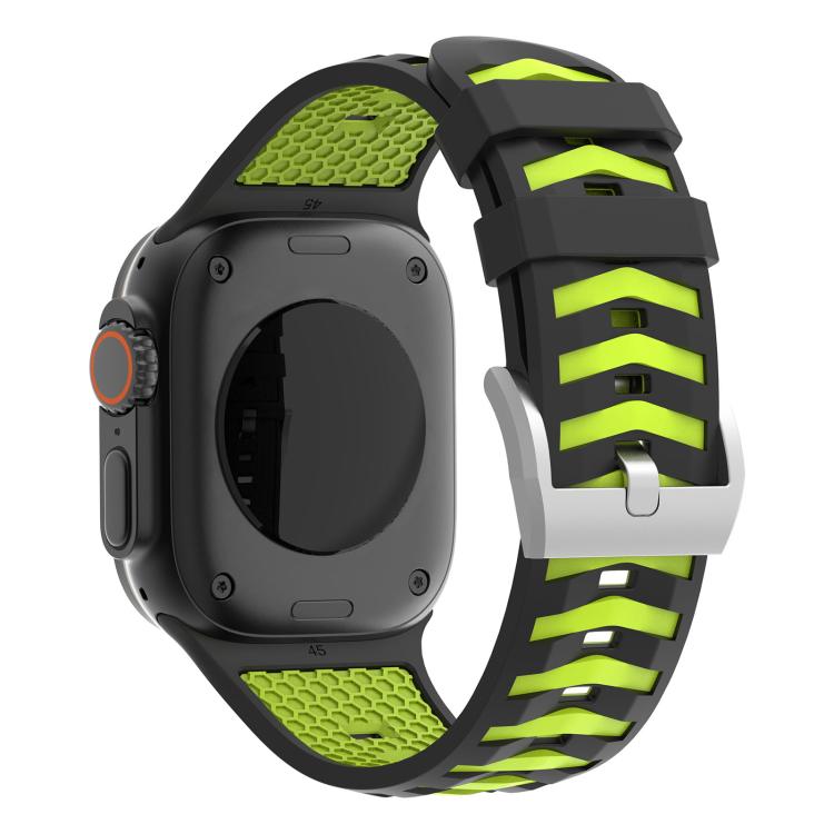 For Apple Watch 42mm / 41mm / 40mm / 38mm Tire Texture Two-Color Silicone Watch Band