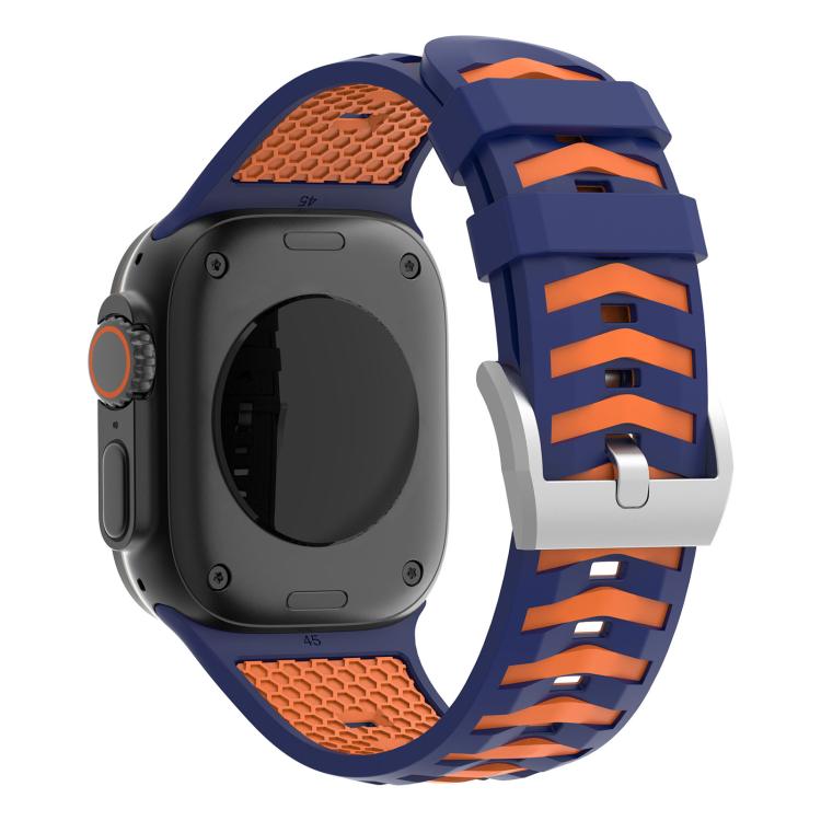 For Apple Watch 42mm / 41mm / 40mm / 38mm Tire Texture Two-Color Silicone Watch Band