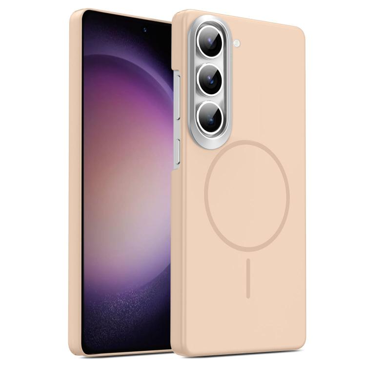 For Samsung Galaxy S23 5G Gold Armor PC Thin Circle MagSafe Shockproof Phone Case