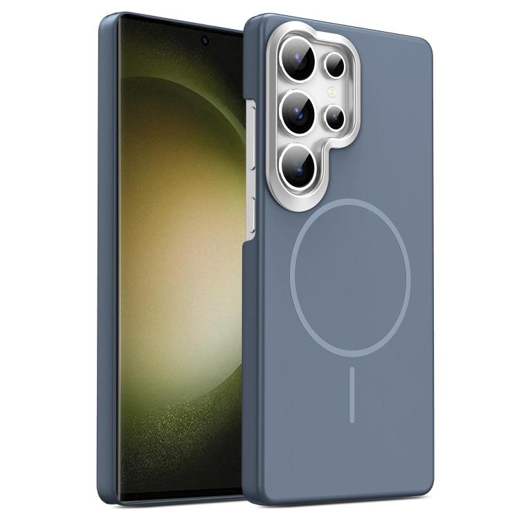 For Samsung Galaxy S23 Ultra 5G Gold Armor PC Thin Circle MagSafe Shockproof Phone Case