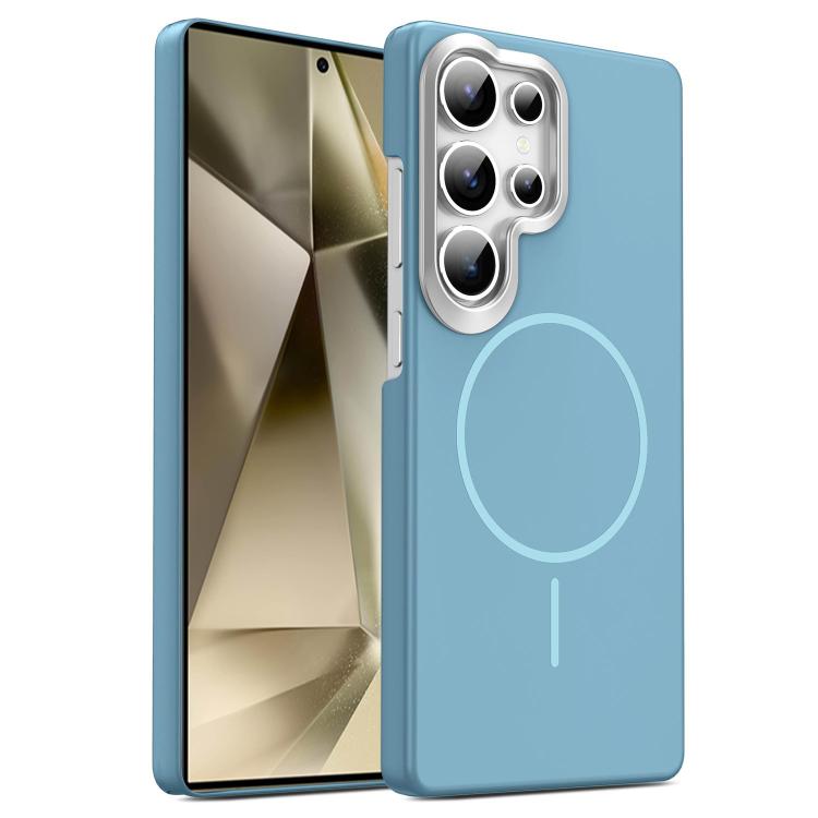 For Samsung Galaxy S24 Ultra 5G Gold Armor PC Thin Circle MagSafe Shockproof Phone Case