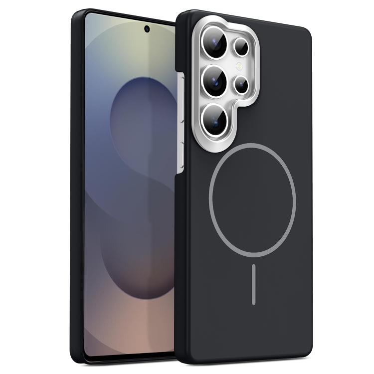 For Samsung Galaxy S25 Ultra 5G Gold Armor PC Thin Circle MagSafe Shockproof Phone Case