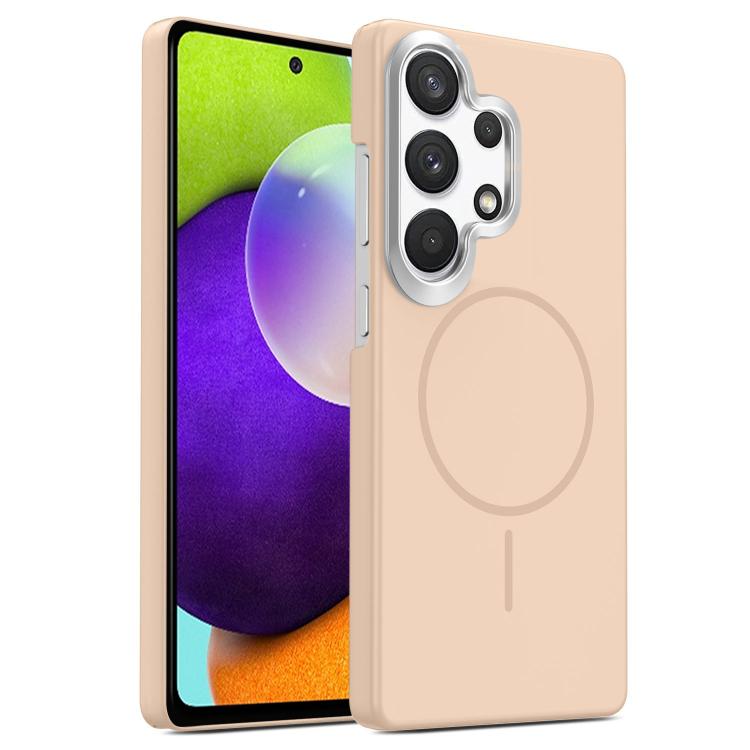 For Samsung Galaxy A52 5G Gold Armor PC Thin Circle MagSafe Shockproof Phone Case