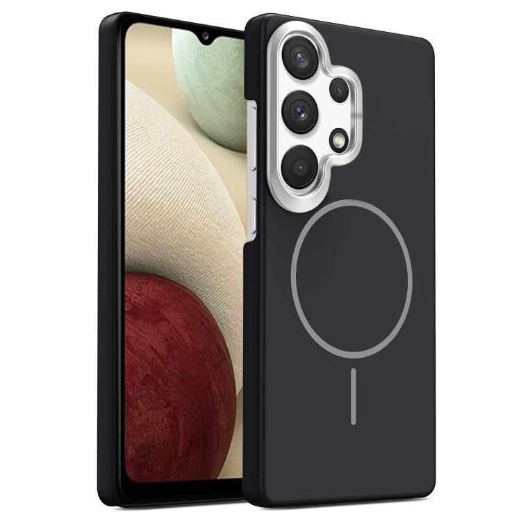 For Samsung Galaxy A13 4G Gold Armor PC Thin Circle MagSafe Shockproof Phone Case