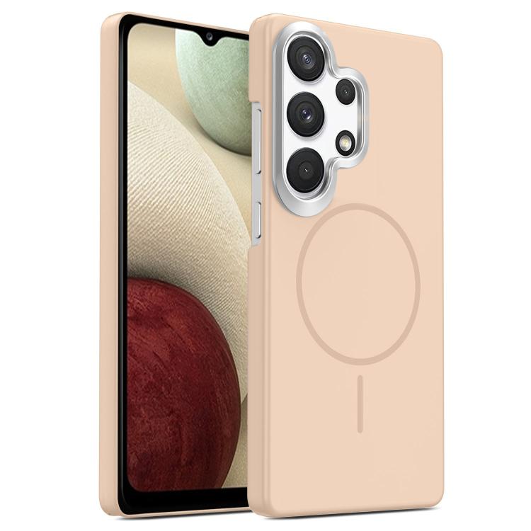 For Samsung Galaxy A13 4G Gold Armor PC Thin Circle MagSafe Shockproof Phone Case