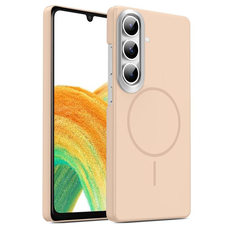 For Samsung Galaxy A34 5G Gold Armor PC Thin Circle MagSafe Shockproof Phone Case